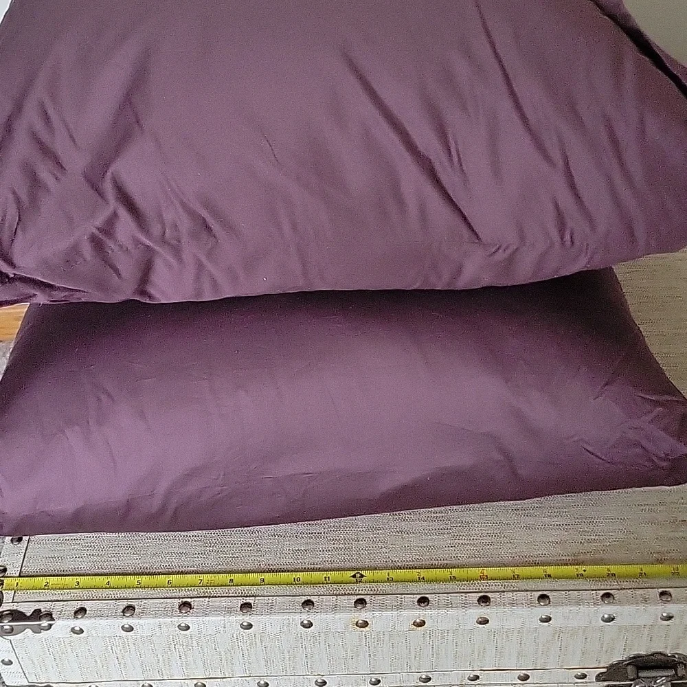 IKEA Sateen Feel Toupe European Square Cotton Pillow Cases Covers Set 2 25